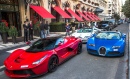Two Bugattis and a Ferrari