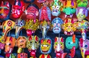 Máscaras de Madeira Maias, Chichicastenango, Guatemala