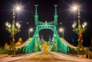 Liberty Bridge in Budapest at Night