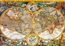 Antike Weltkarte des 17 Jahrhunderts