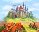 Castelo Medieval e Cidade Pequena