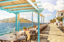 Restaurante à Beira-mar, Ilha Egina, Grécia