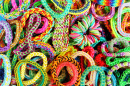 Bracelets en caoutchouc colorés