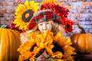 Doll with Sunflowers