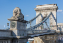 The Chain Bridge at Budapest, Hungary