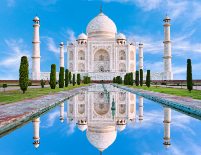 Taj Mahal In Agra Uttar Pradesh India Jigsaw Puzzle In Castles