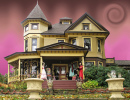 Viktorianisches Haus für Halloween dekoriert