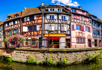 Half Timbered Facades In Colmar France Jigsaw Puzzle In Puzzle Of The