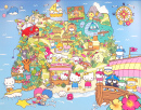 Carte de l’île Hello Kitty, Jeju, Corée du Sud
