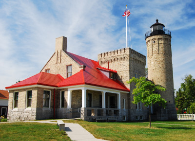 Old Mackinac Point Lighthouse Jigsaw Puzzle In Great Sightings Puzzles