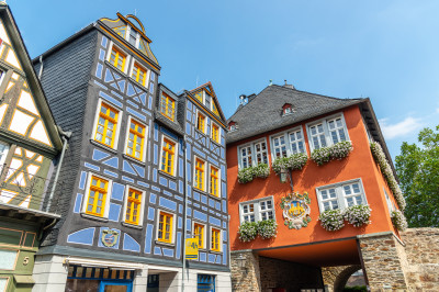 Half Timbered Houses In Idstein Germany Jigsaw Puzzle In Street View