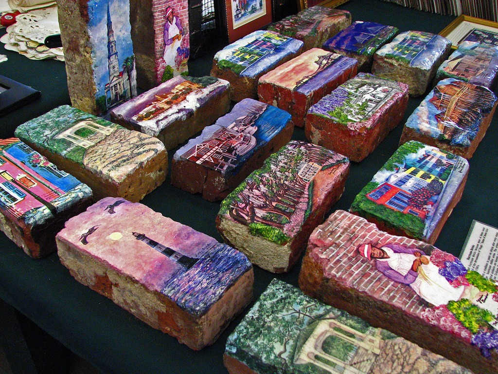 Paintings on Old Bricks jigsaw puzzle in Puzzle of the Day puzzles on TheJigsawPuzzles.com