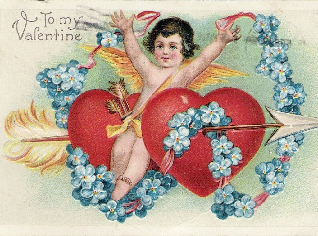 Carte postale pour le jour de la Saint-Valentin jigsaw puzzle in Saint Valentin puzzles on TheJigsawPuzzles.com