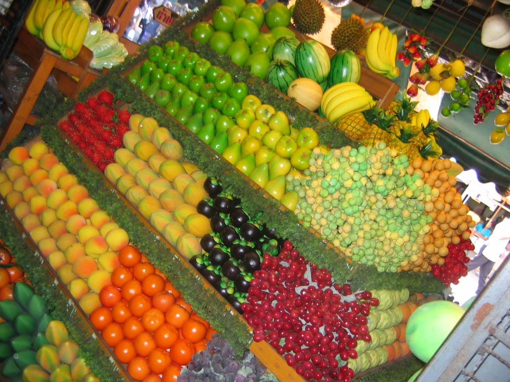 Marché du weeken à Bangkok jigsaw puzzle in Fruits & Légumes puzzles on TheJigsawPuzzles.com