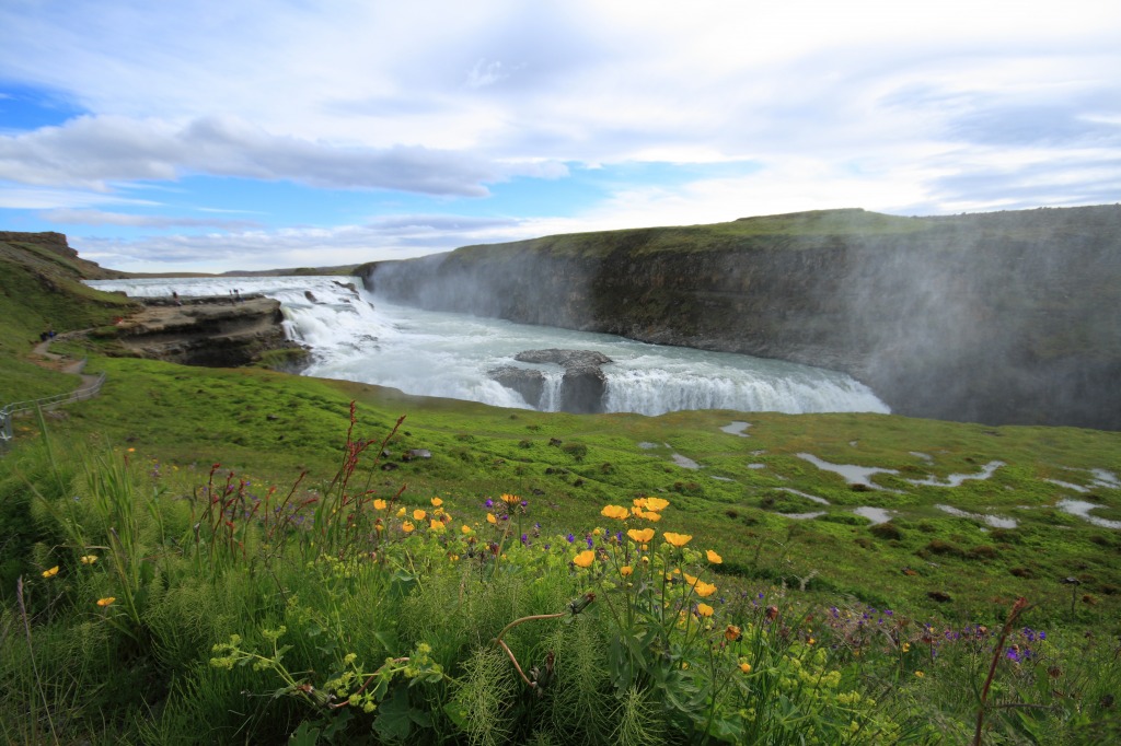 Gullfoss Waterfall, Iceland jigsaw puzzle in Waterfalls puzzles on TheJigsawPuzzles.com