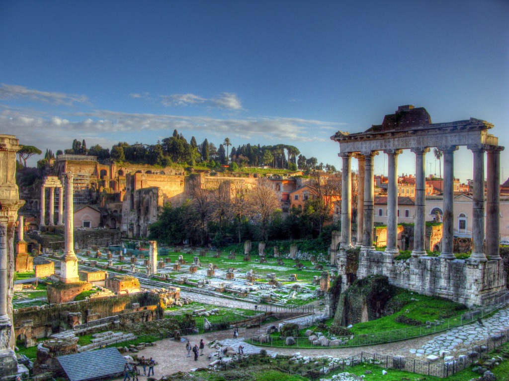 Roman Forum and Palatine Hill jigsaw puzzle in Great Sightings puzzles on TheJigsawPuzzles.com