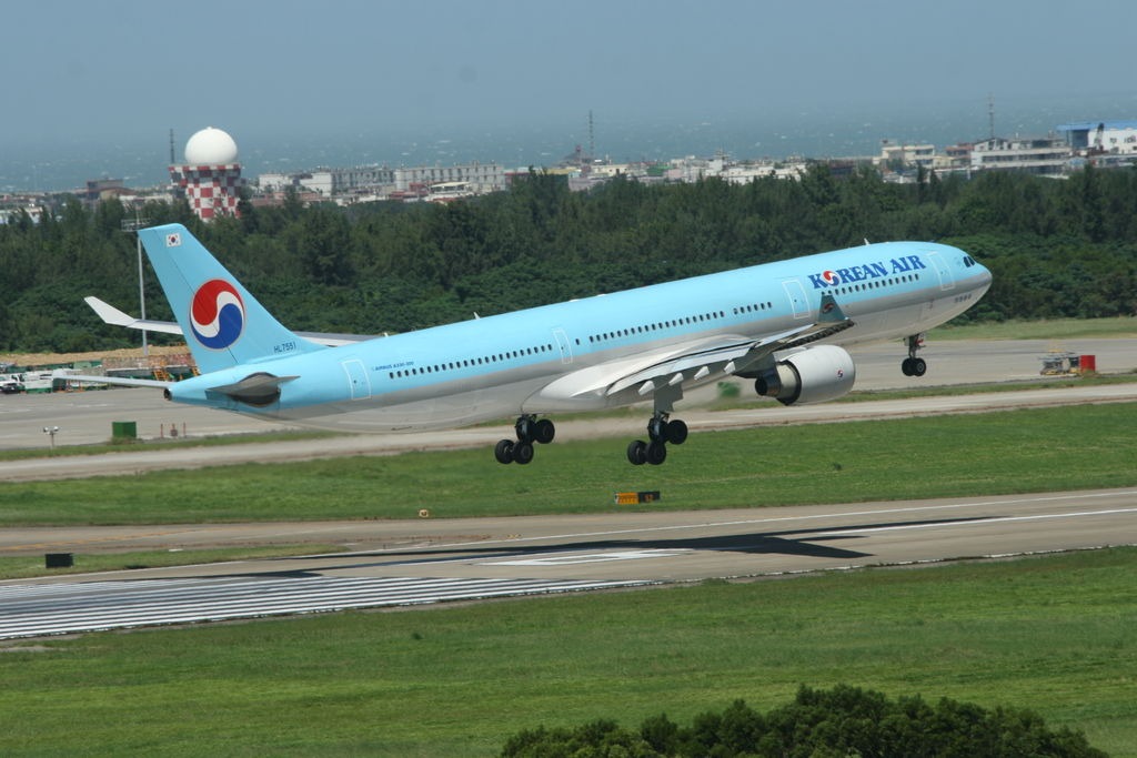 blue-green-and-an-a330-300-korean-air jigsaw puzzle in Colin puzzles on TheJigsawPuzzles.com