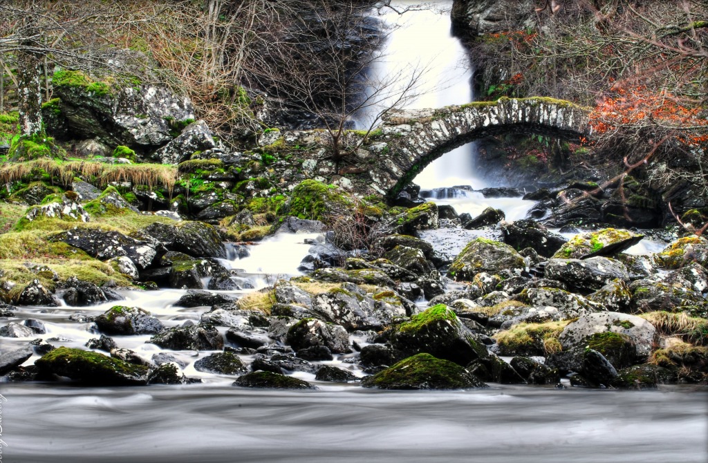 Glen Lyon Wasserfälle, Schottland jigsaw puzzle in Wasserfälle puzzles on TheJigsawPuzzles.com