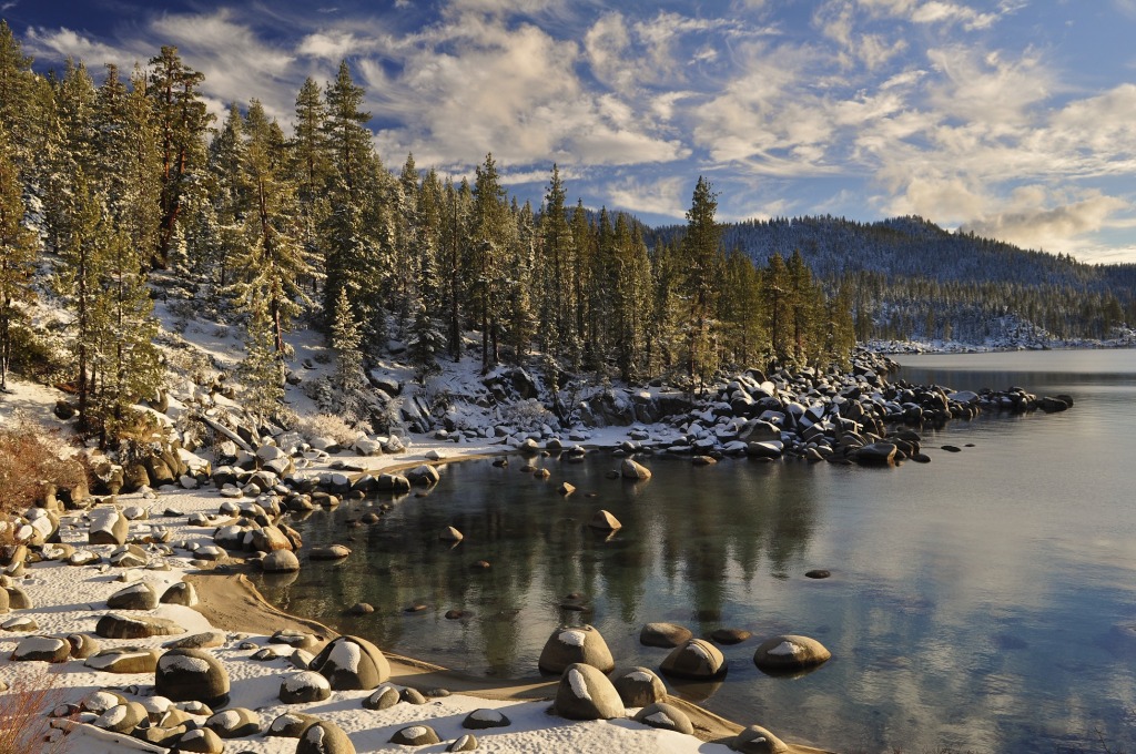 East Shore, Lake Tahoe jigsaw puzzle in Пазл дня puzzles on TheJigsawPuzzles.com