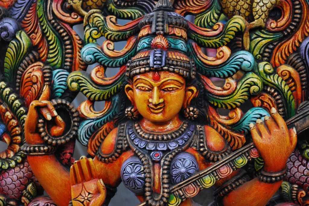 Colorful Goddess jigsaw puzzle in Piece of Art puzzles on TheJigsawPuzzles.com