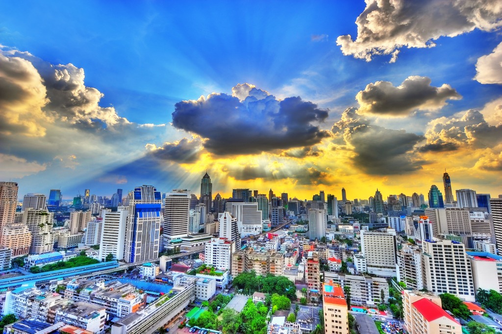 Wolken über Bangkok jigsaw puzzle in Puzzle des Tages puzzles on TheJigsawPuzzles.com