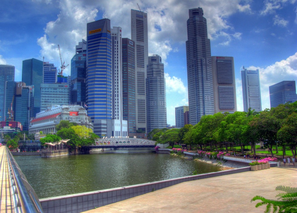 Raffles Place, Singapore jigsaw puzzle in Street View puzzles on TheJigsawPuzzles.com
