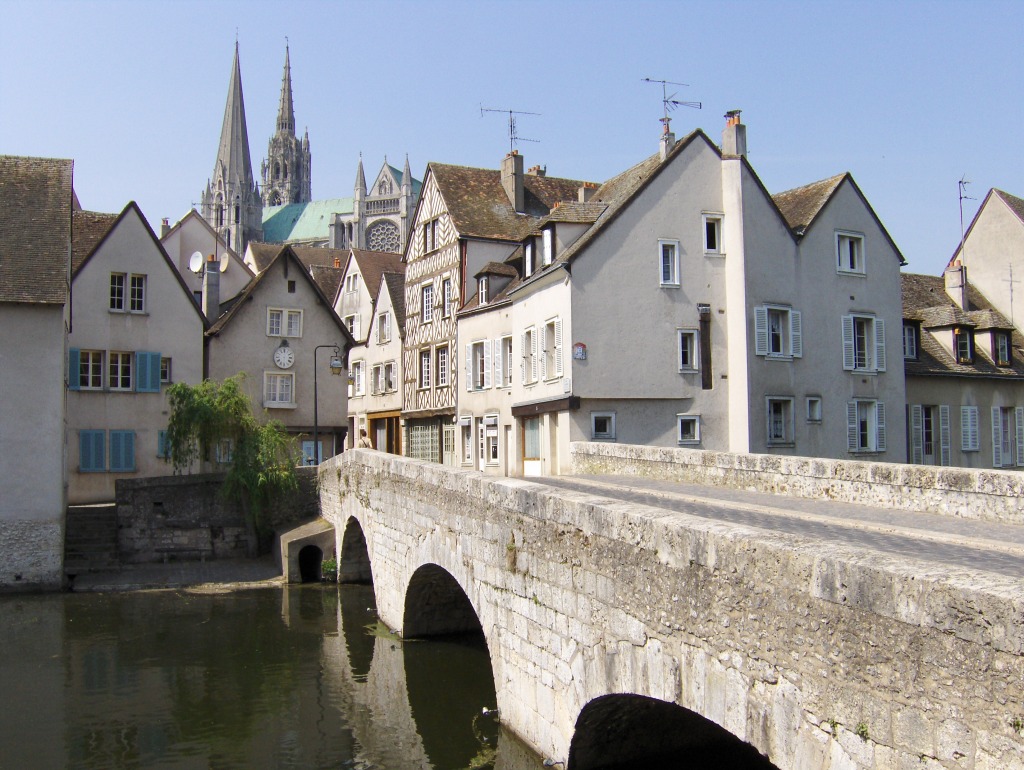 Chartres, France jigsaw puzzle in Bridges puzzles on TheJigsawPuzzles.com