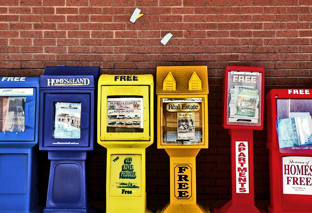 Newspaper Boxes jigsaw puzzle in Puzzle of the Day puzzles on TheJigsawPuzzles.com