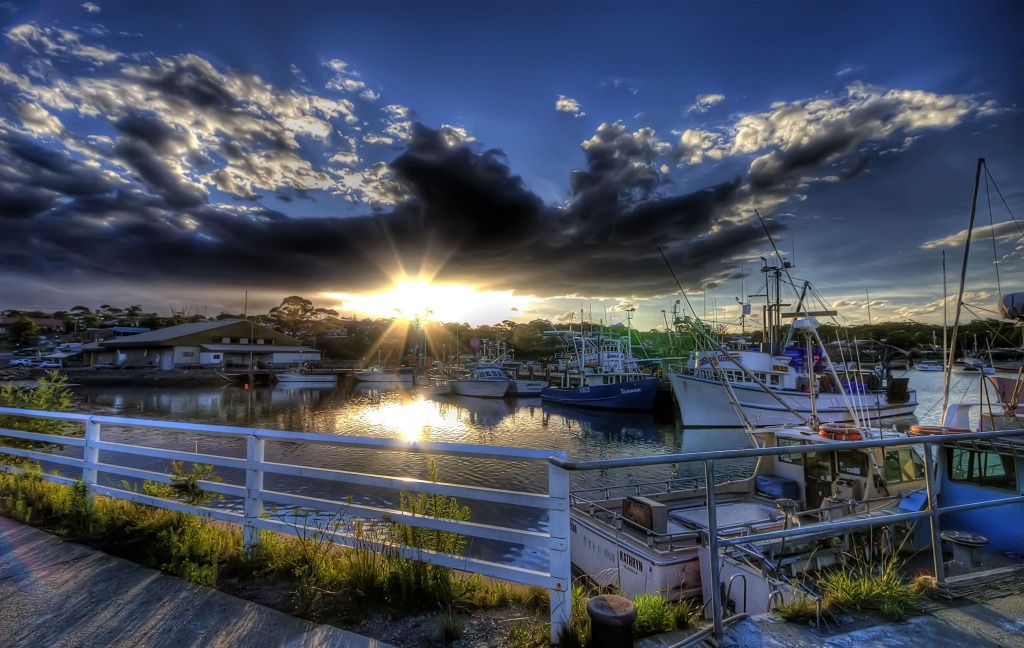 Sunset at Ulladulla Harbour jigsaw puzzle in Magnifiques vues puzzles on TheJigsawPuzzles.com