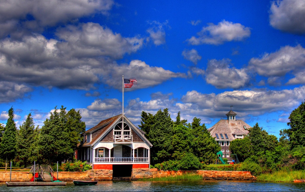 Boathouse & Mansion jigsaw puzzle in Street View puzzles on TheJigsawPuzzles.com