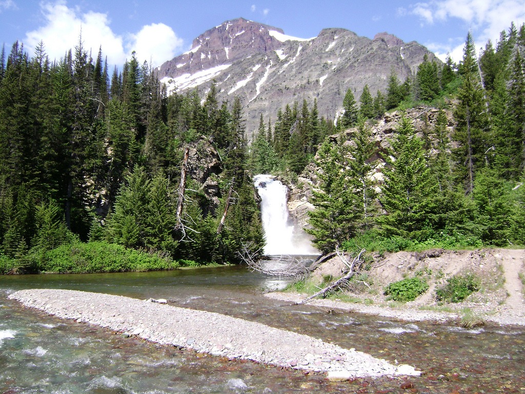Running Eagle Falls jigsaw puzzle in Waterfalls puzzles on TheJigsawPuzzles.com