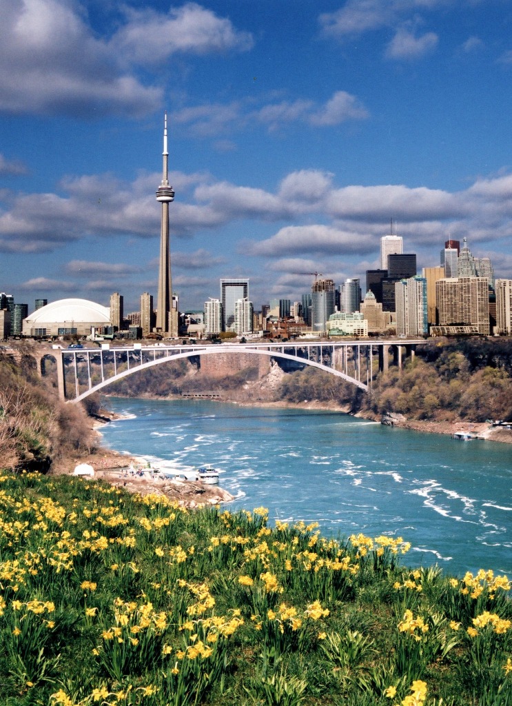 Toronto Skyline & Niagara River jigsaw puzzle in Bridges puzzles on TheJigsawPuzzles.com
