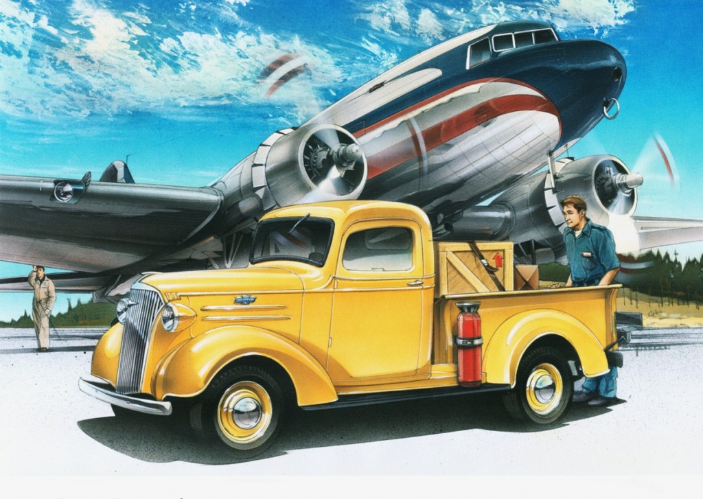 1937 Chevrolet Pickup jigsaw puzzle in Cars & Bikes puzzles on TheJigsawPuzzles.com
