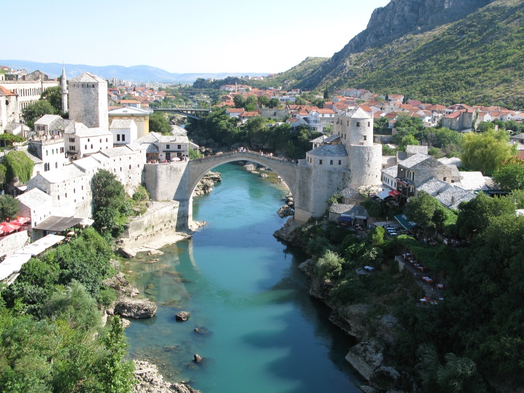 Old Bridge, Mostar jigsaw puzzle in Bridges puzzles on TheJigsawPuzzles.com