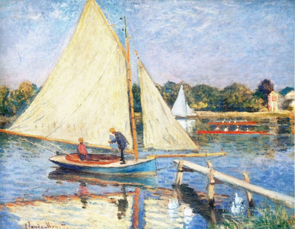 Boaters at Argenteuil jigsaw puzzle in Piece of Art puzzles on TheJigsawPuzzles.com