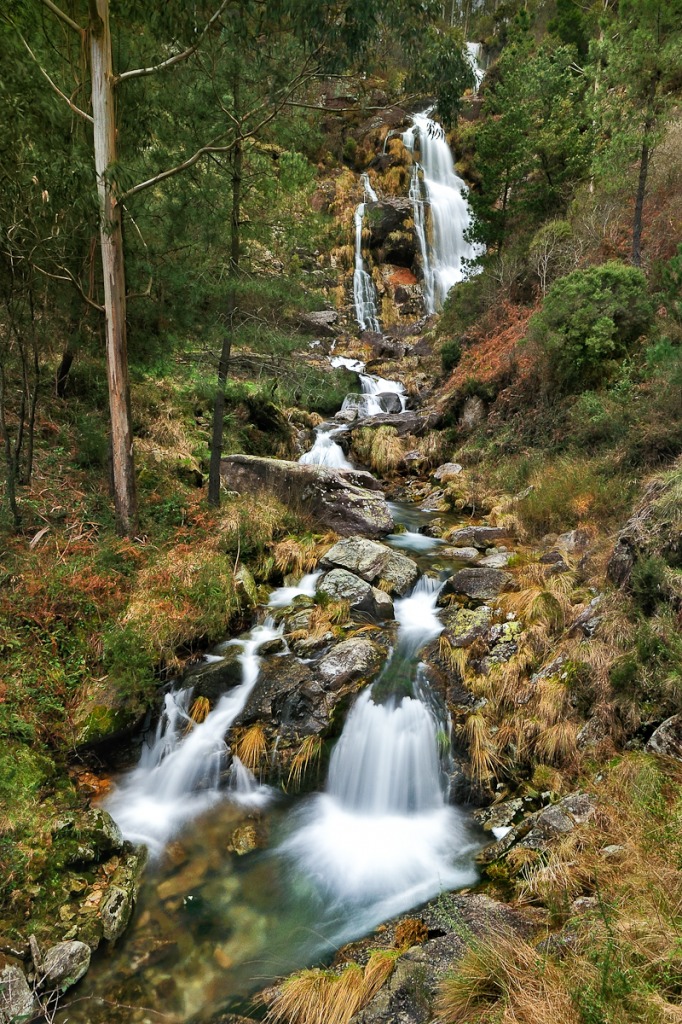 Winter Wasserfall, Galicien, Spanien jigsaw puzzle in Wasserfälle puzzles on TheJigsawPuzzles.com