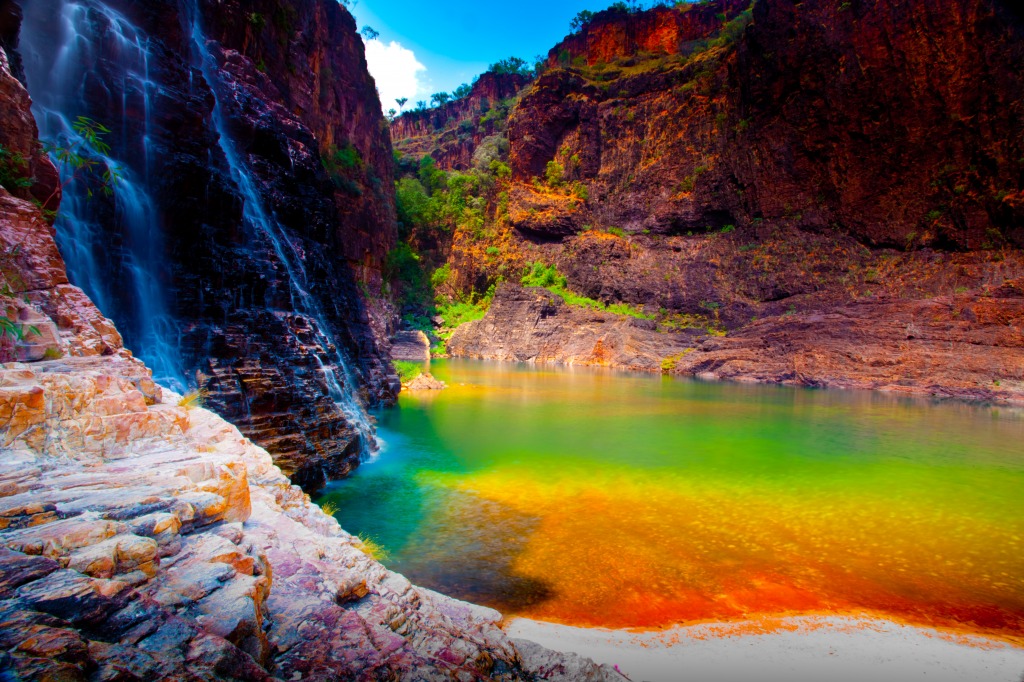 Colors of Kakadu jigsaw puzzle in Waterfalls puzzles on TheJigsawPuzzles.com