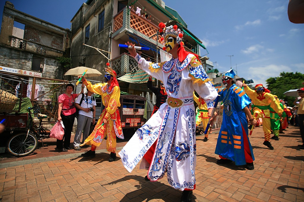 Mask Dancers on Parade jigsaw puzzle in People puzzles on TheJigsawPuzzles.com
