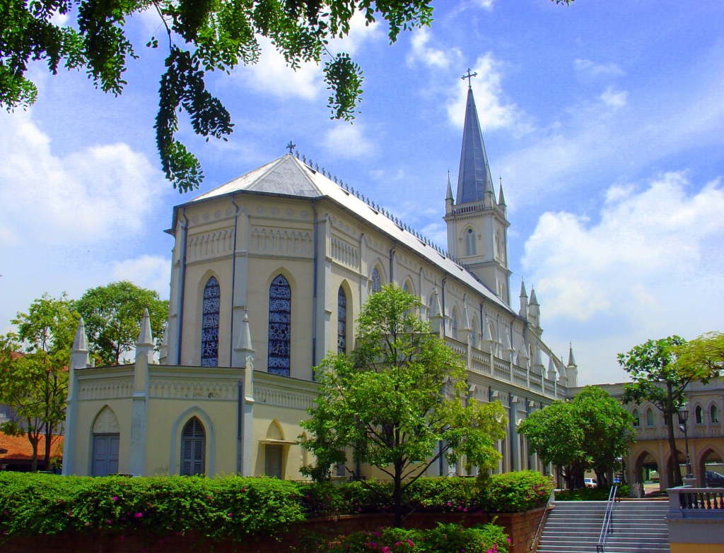 Chijmes, Singapour jigsaw puzzle in Paysages urbains puzzles on TheJigsawPuzzles.com