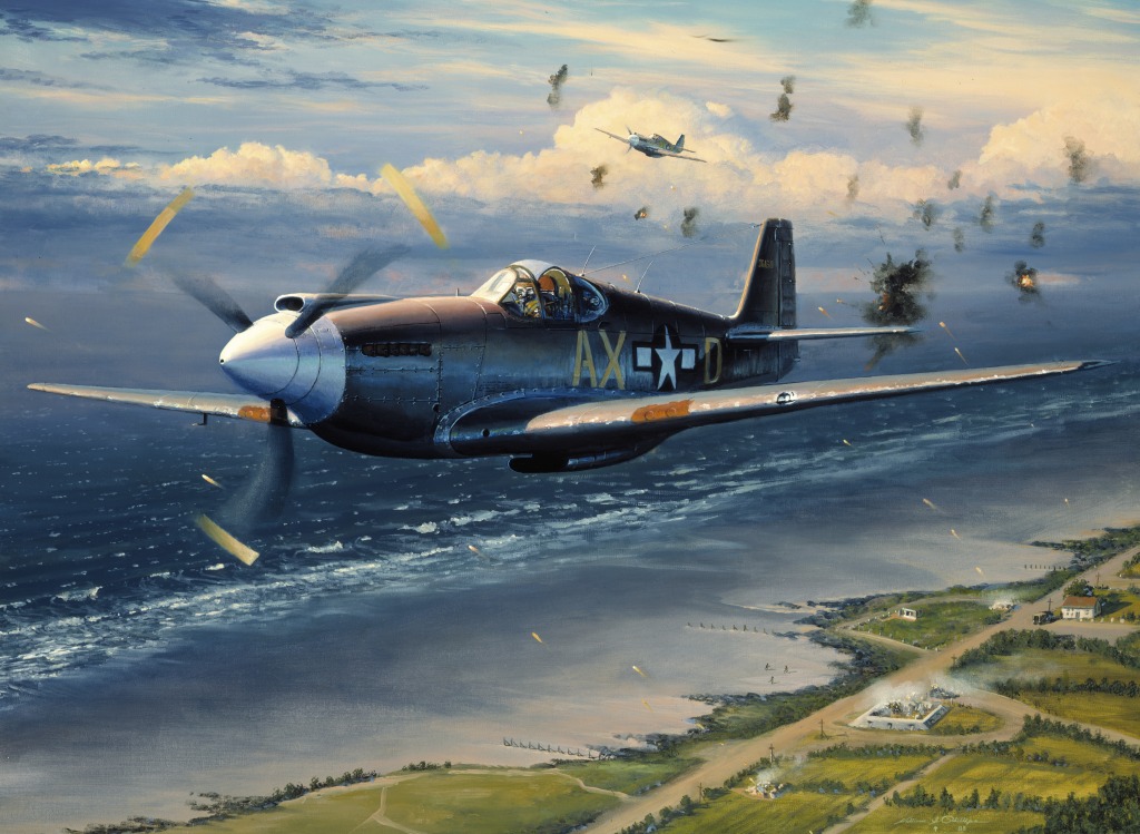 Mission Over Normandy jigsaw puzzle in Aviation puzzles on TheJigsawPuzzles.com