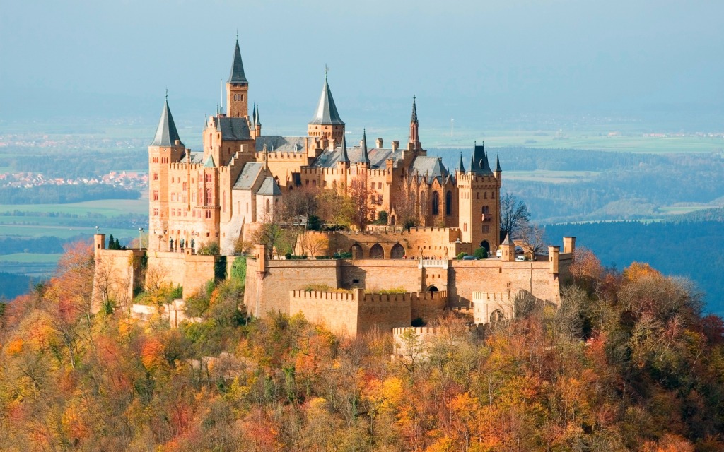Castelo de Hohenzollern, Stuttgart, Alemanha jigsaw puzzle in Castelos puzzles on TheJigsawPuzzles.com
