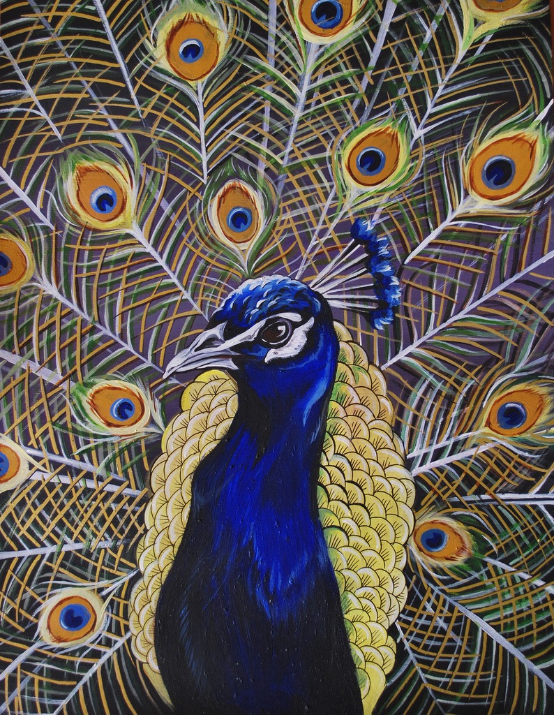 Peacock jigsaw puzzle in Пазл дня puzzles on TheJigsawPuzzles.com