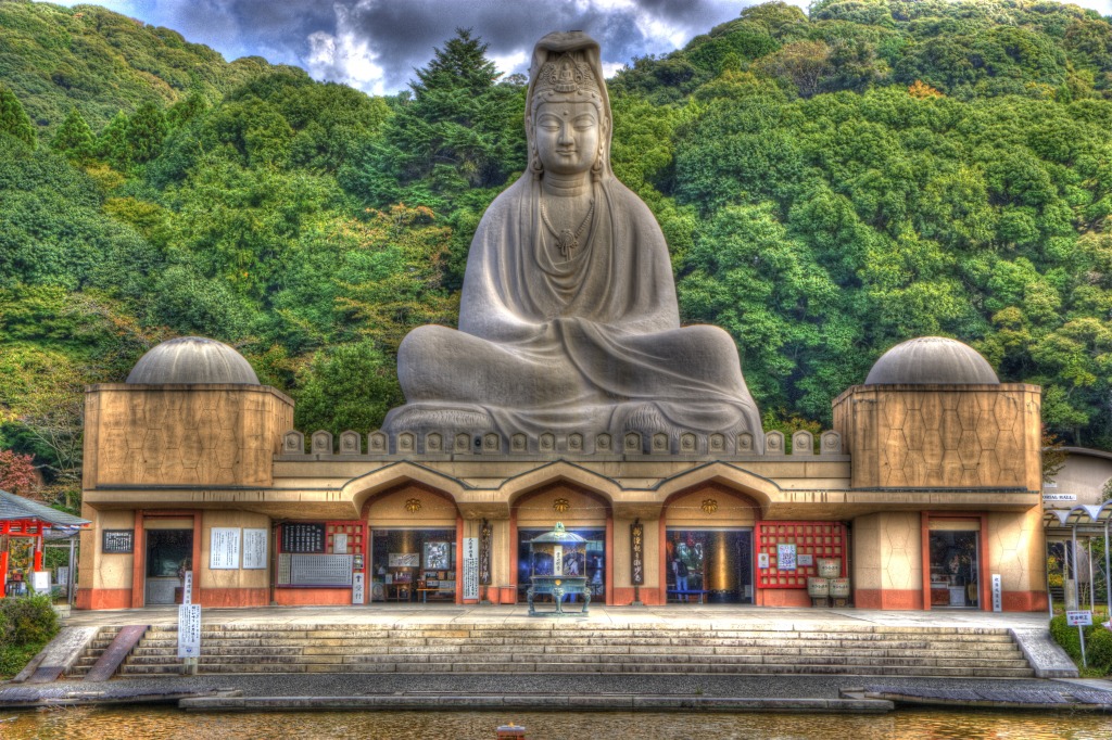 Big Buddha, Kyoto jigsaw puzzle in Puzzle of the Day puzzles on TheJigsawPuzzles.com