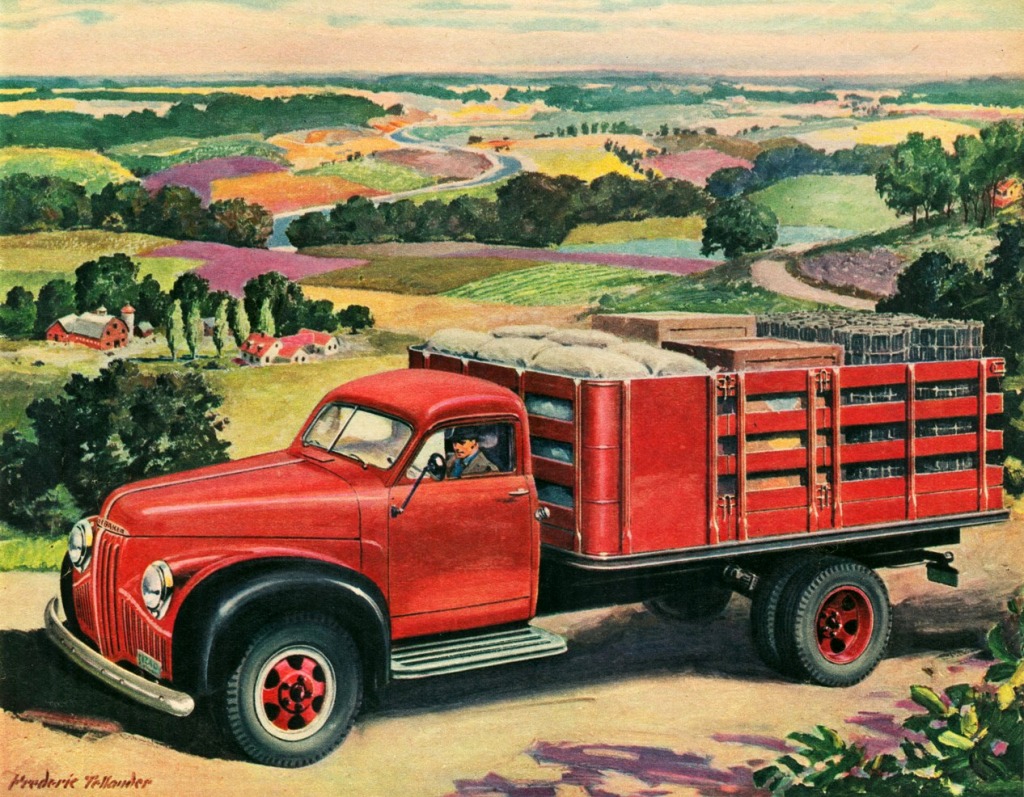 1947 Studebaker Stake Truck jigsaw puzzle in Cars & Bikes puzzles on TheJigsawPuzzles.com