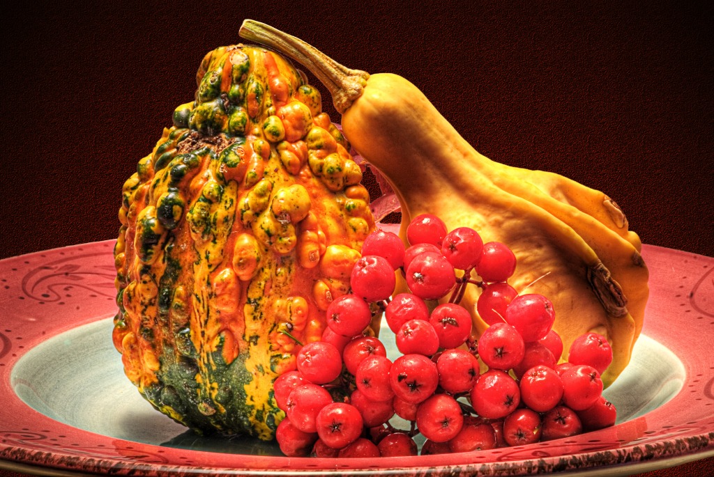 Gourds with Berries jigsaw puzzle in Fruits & Veggies puzzles on TheJigsawPuzzles.com