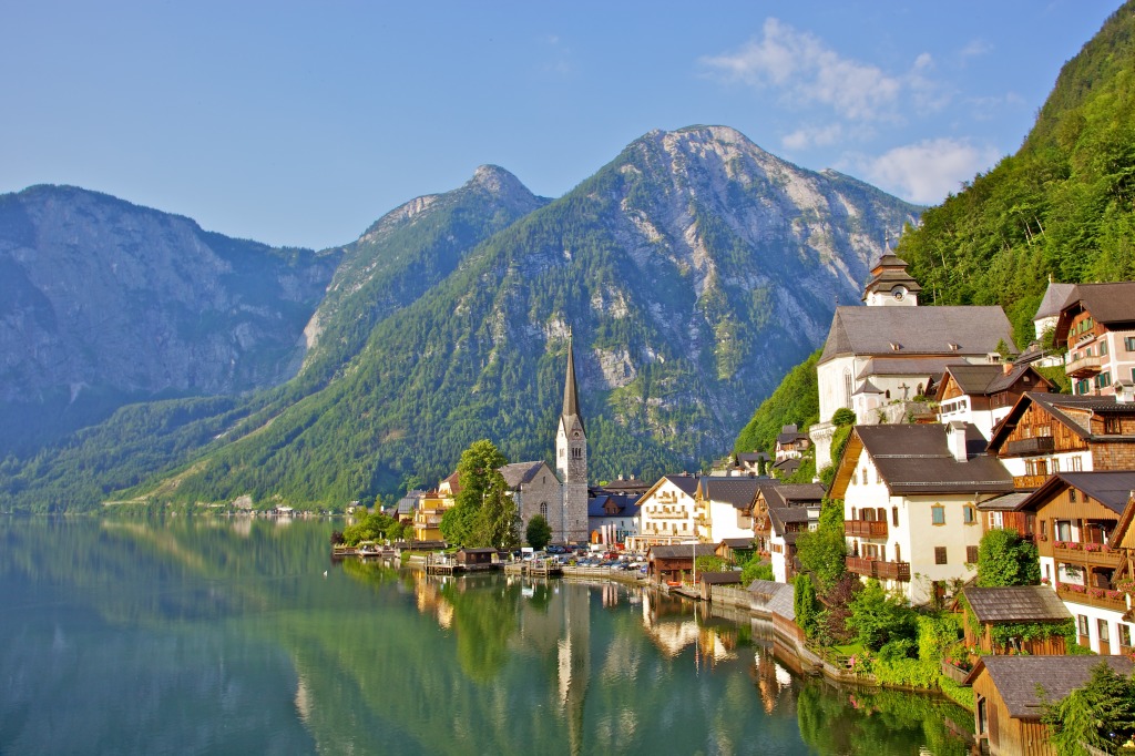 Hallstatt, Austria jigsaw puzzle in Puzzle of the Day puzzles on TheJigsawPuzzles.com