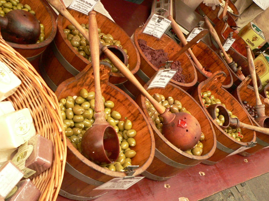 Olives at Greenwich Market jigsaw puzzle in Fruits & Veggies puzzles on TheJigsawPuzzles.com