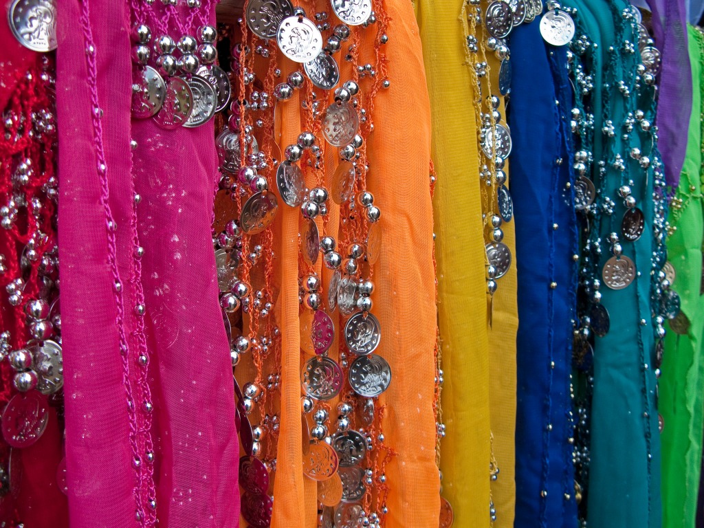 Rainbow of Scarves jigsaw puzzle in Macro puzzles on TheJigsawPuzzles.com