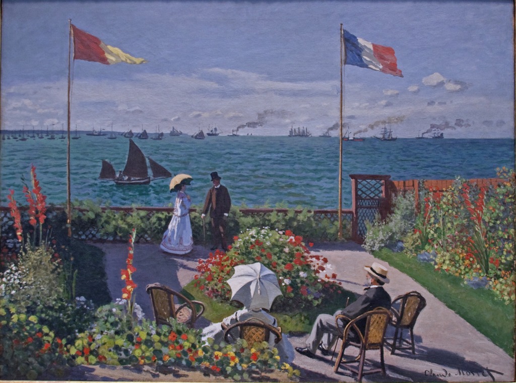 Jardim em Sainte-Adresse por Claude Monet jigsaw puzzle in Obras de Arte puzzles on TheJigsawPuzzles.com