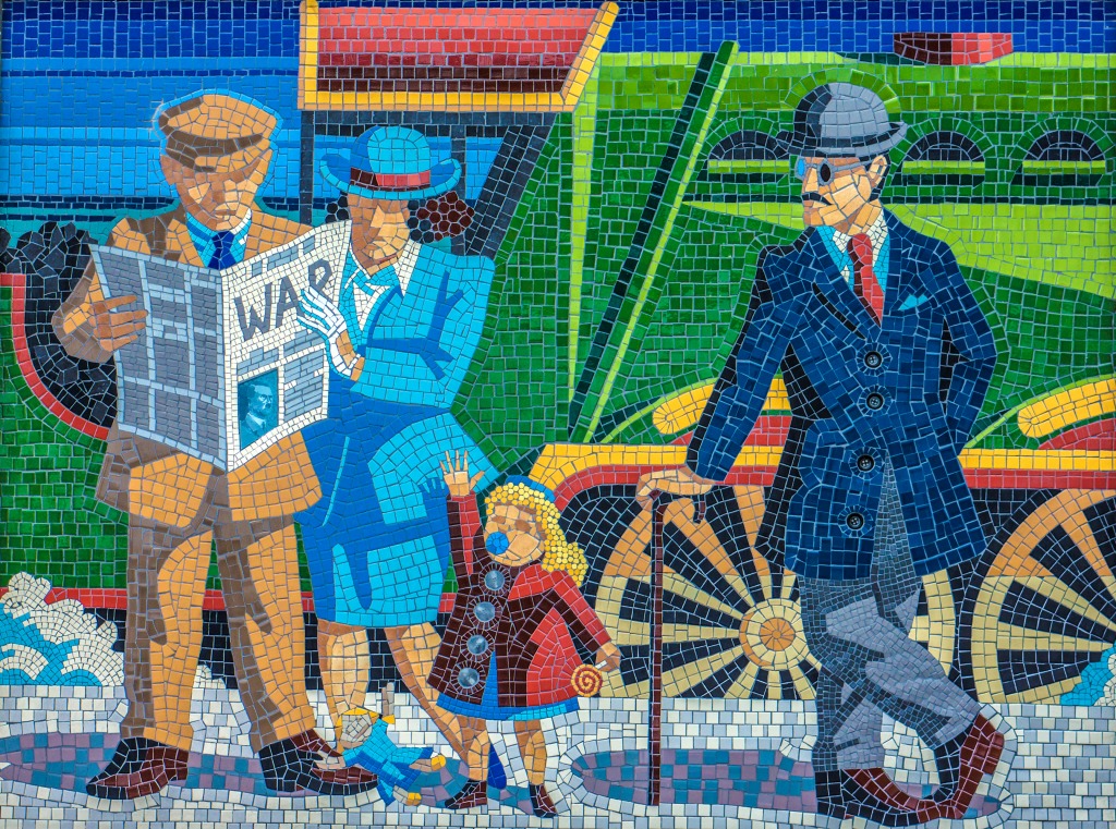Mosaic at Bray Station, Ireland jigsaw puzzle in Piece of Art puzzles on TheJigsawPuzzles.com